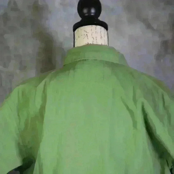 Ruff Hewn green snap front shirt zippered chest pockets Size M - Picture 6 of 10